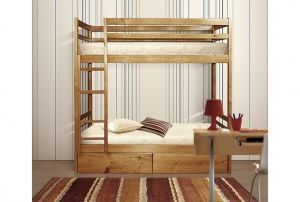 Кровать двухъярусная из массивной древесины Классика в Химках - himki.ok-mebel.com | фото
