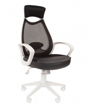 Кресло для руководителя  CHAIRMAN 840 white (TW 11 черный/сетка TW 01 черная) в Химках - himki.ok-mebel.com | фото