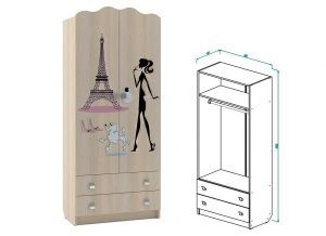 Шкаф для одежды с ящиками Париж в Химках - himki.ok-mebel.com | фото